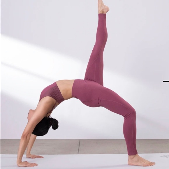 Adidas Yoga 7/8 Leggings Tights High Waisted Exercise Aeroready Moisture Wicking - Picture 8 of 10